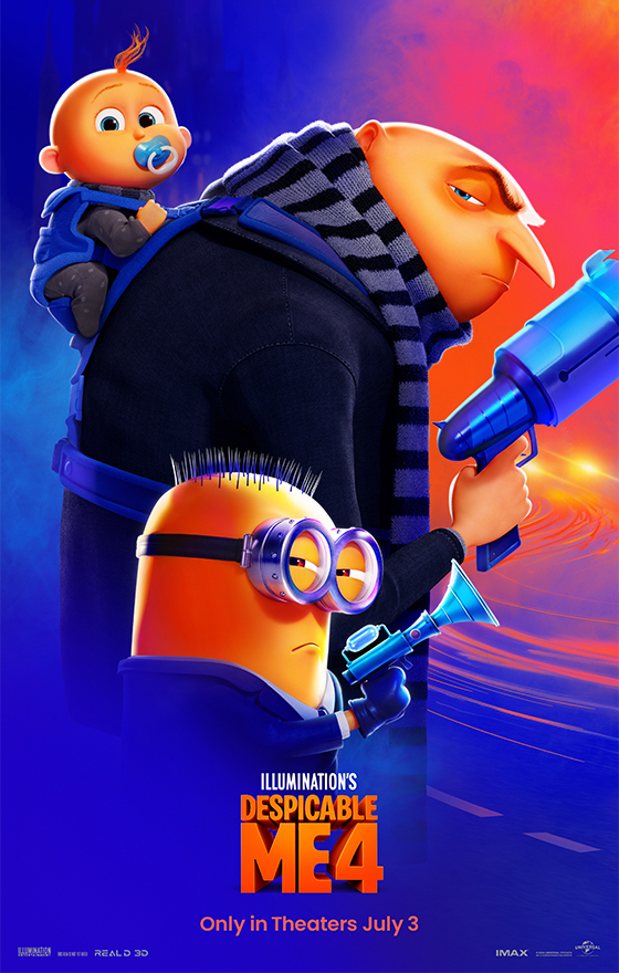 Despicable Me 4 Poster. Only In Theaters July 3