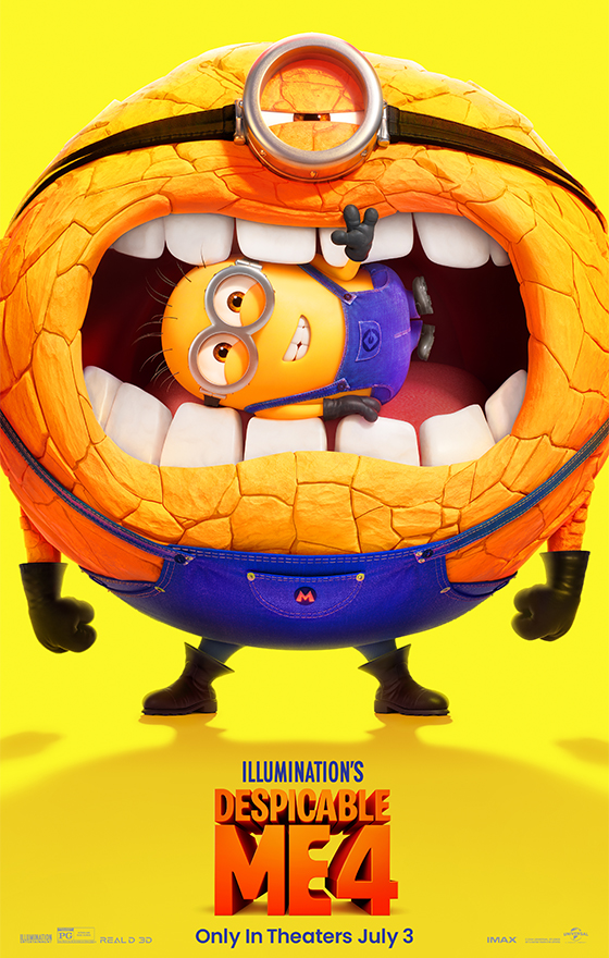 Despicable Me 4 Poster. Only In Theaters July 3