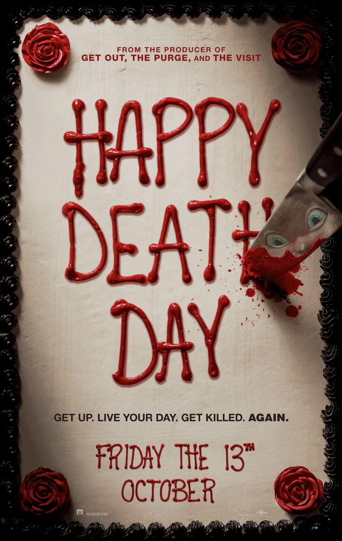 Happy Death Day Poster. In Theaters Now