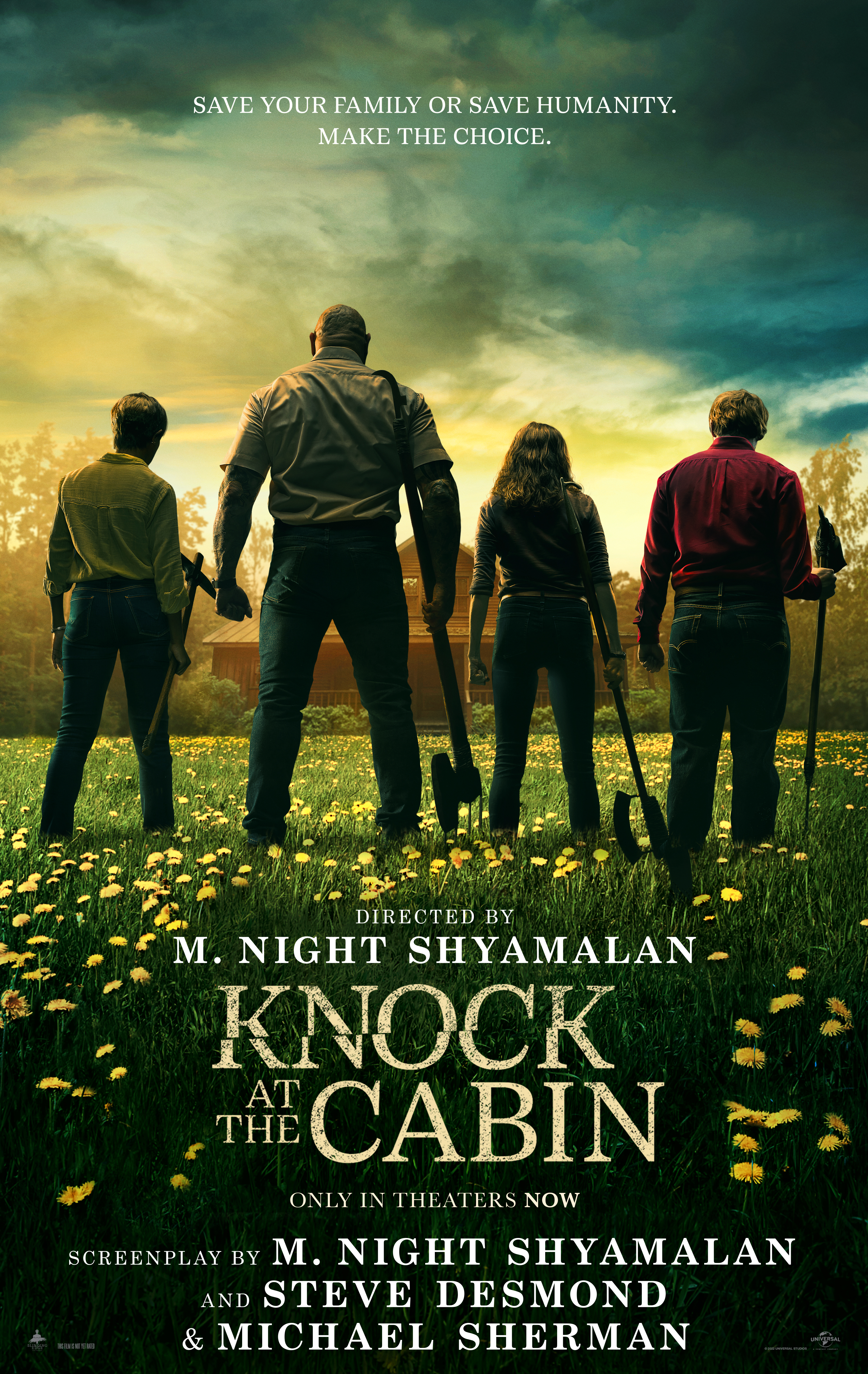 Knock at the Cabin Poster. In Theaters Now