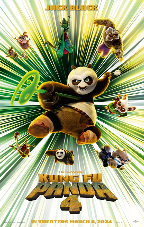 Kung Fu Panda 4 Poster. In Theaters March 8, 2024