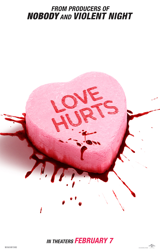 Love Hurts Poster. In Theaters February 7, 2025