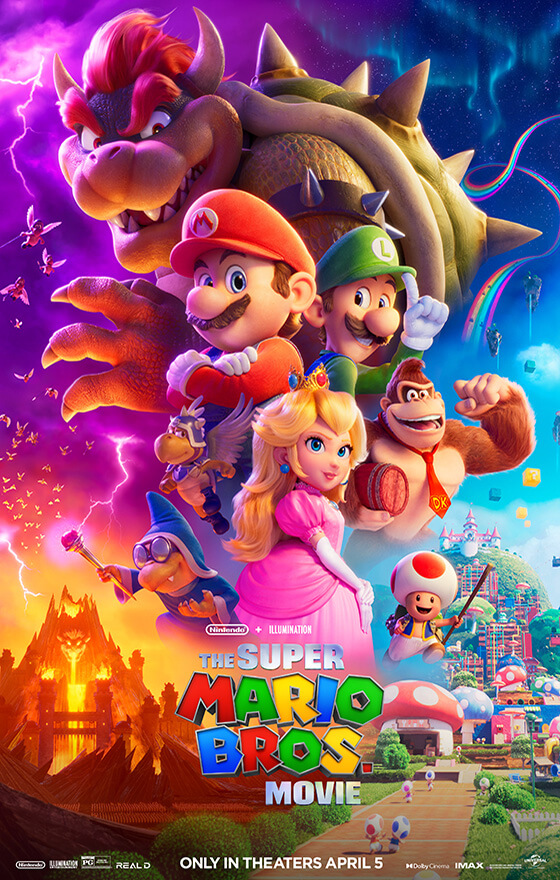 The Super Mario Bros. Movie Poster. In Theaters April 5, 2023