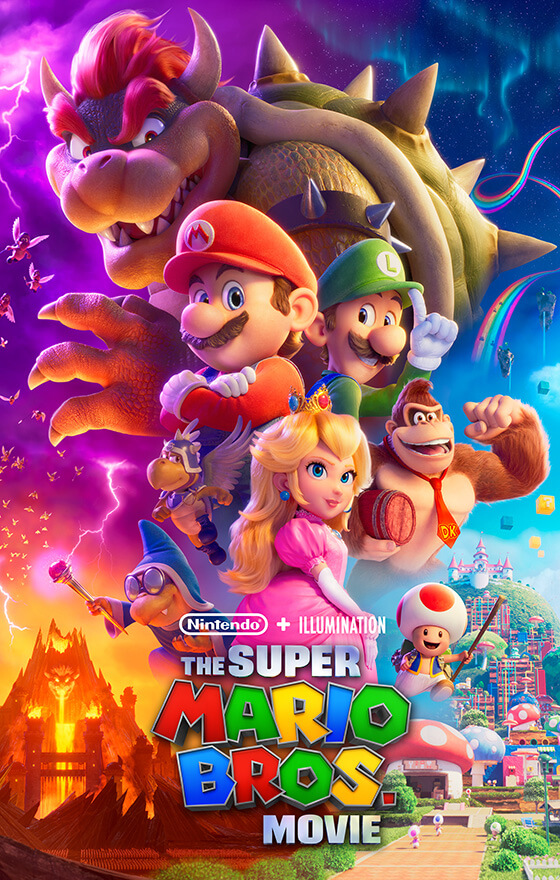 The Super Mario Bros. Movie Poster. Watch at Home Now