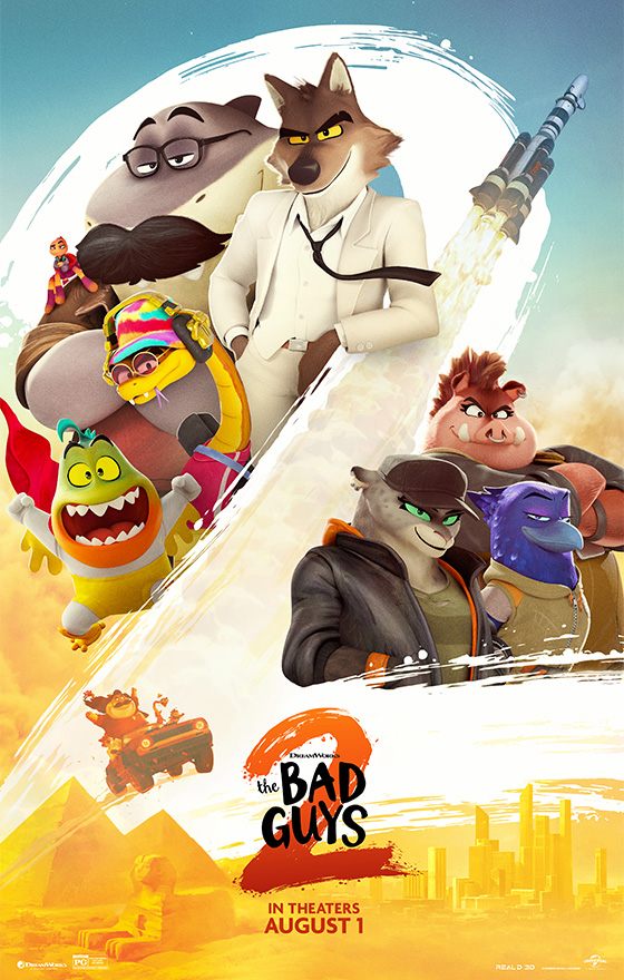 The Bad Guys 2 Poster. In Theaters August 1, 2025