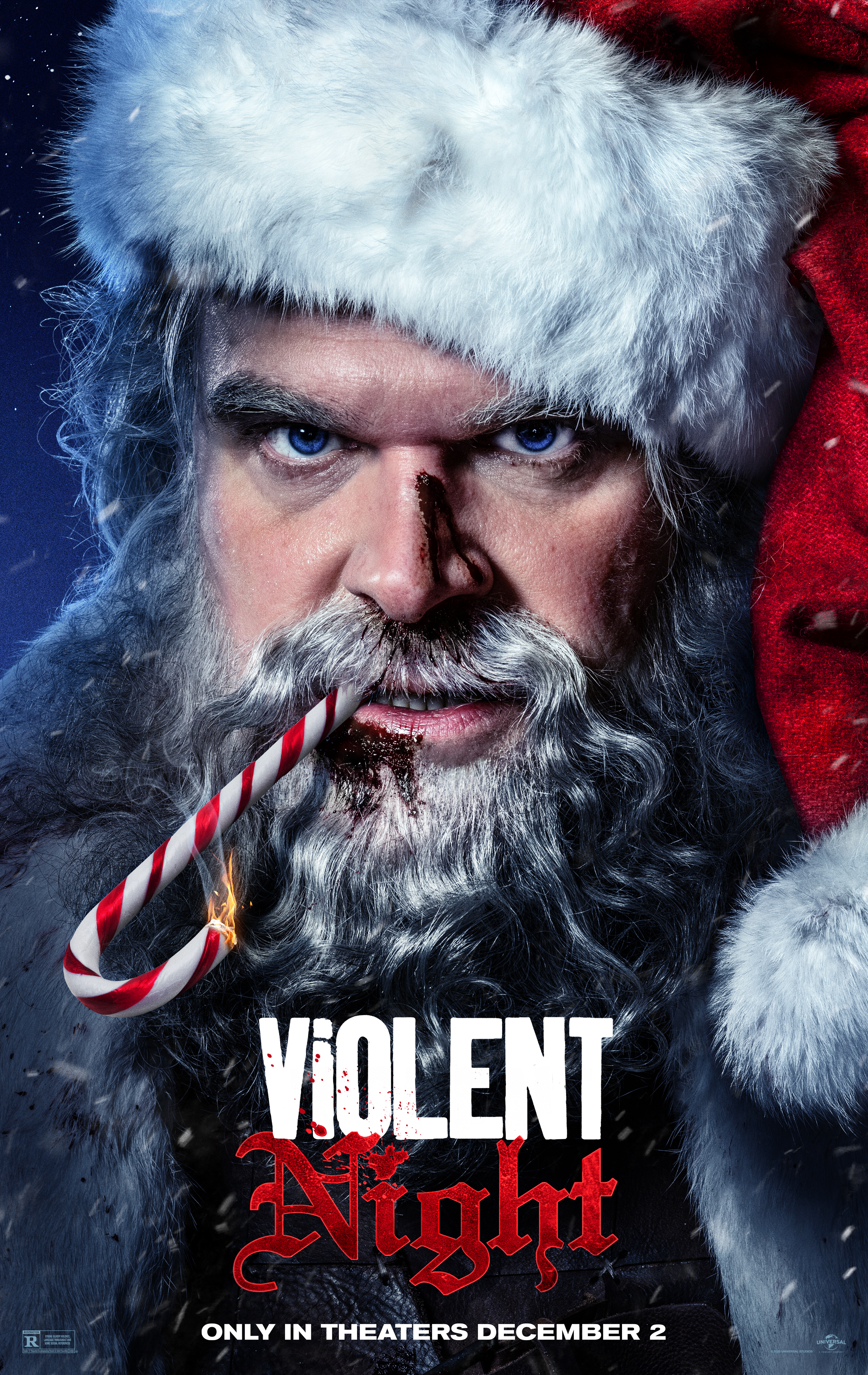 Violent Night Poster. In Theaters December 2, 2022